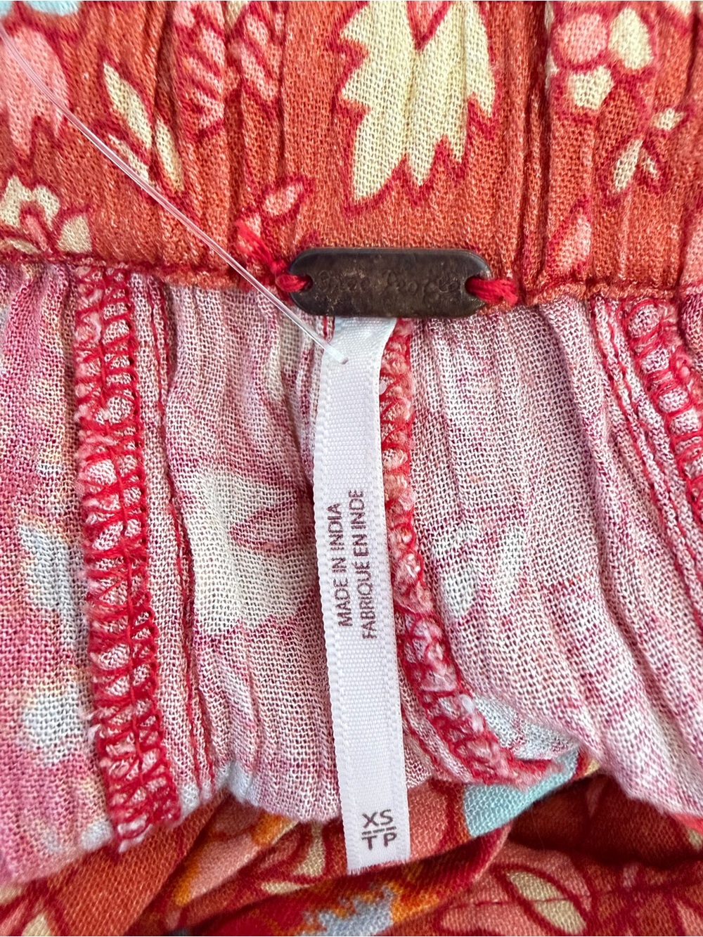 Free People Orange Rust Bali Sultry Boho Flare Pants Size XS 57015 - Picture 7 of 12